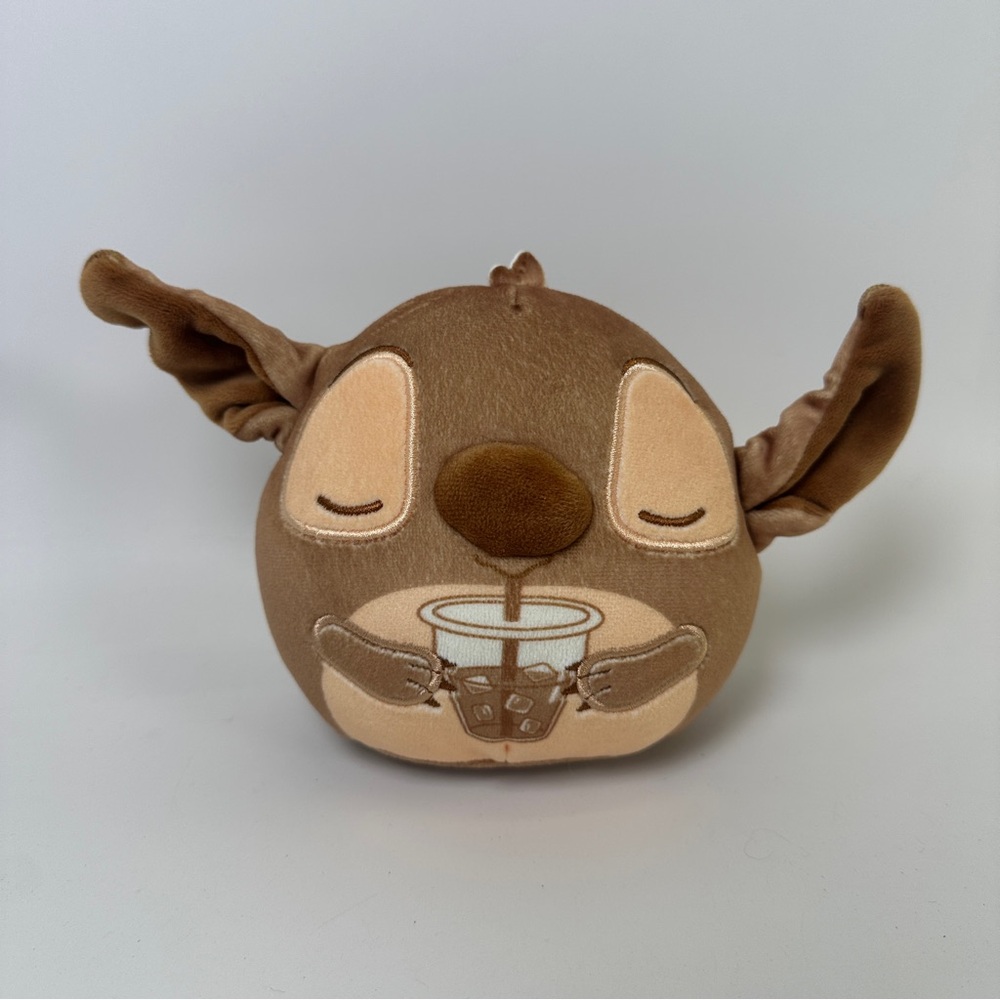Disney SquishMallows Mystery‎ 5" Stitch Sipping Caramel Coffee